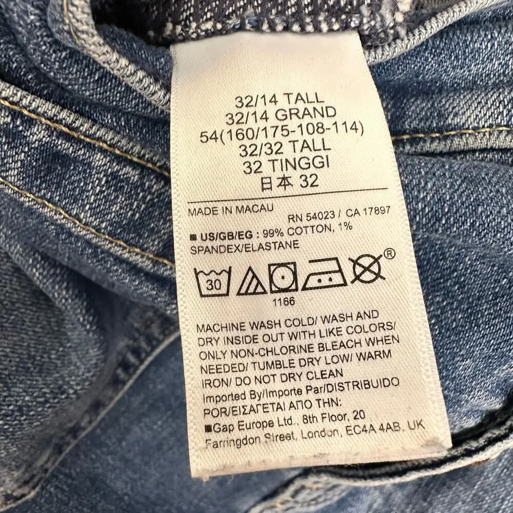 Gap 5” Girlfriend Blue Denim Jean Short Mid-rise 14T Classic Jorts